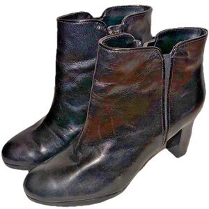Ralph Lauren Black Leather Ankle Booties 3” heels ladies sz 6.5 B
